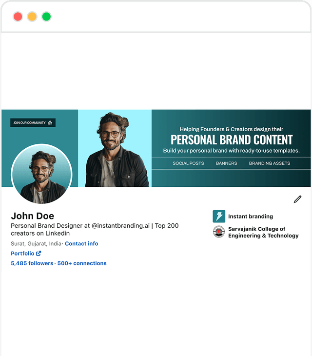 Headshot & LinkedIn Banner